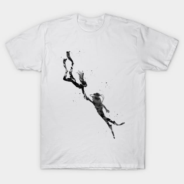 Scuba Divers T-Shirt by erzebeth